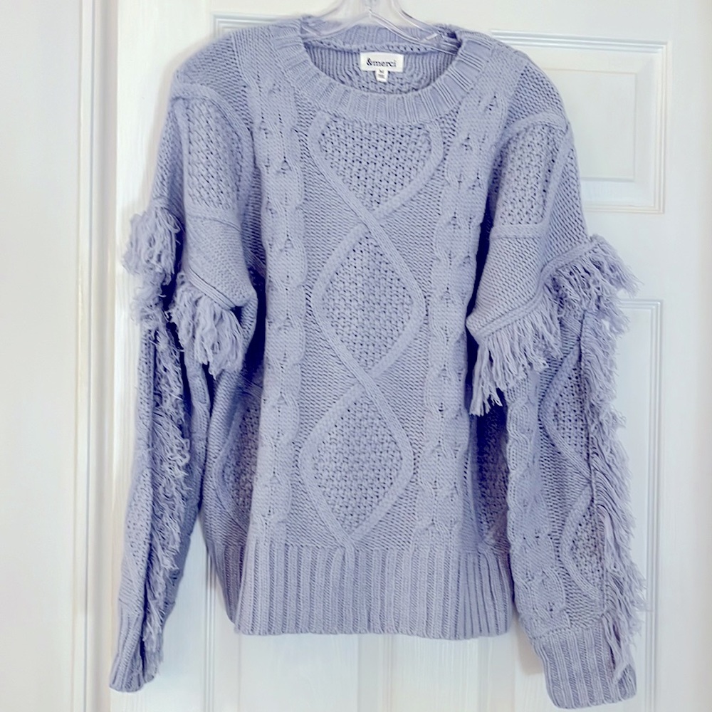 Boutique fringed sweater. Size med. EUC